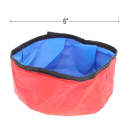 ASR Outdoor Dog Water Bowl Folding Collapsible Pet Travel Food Dish for Hiking and Camping