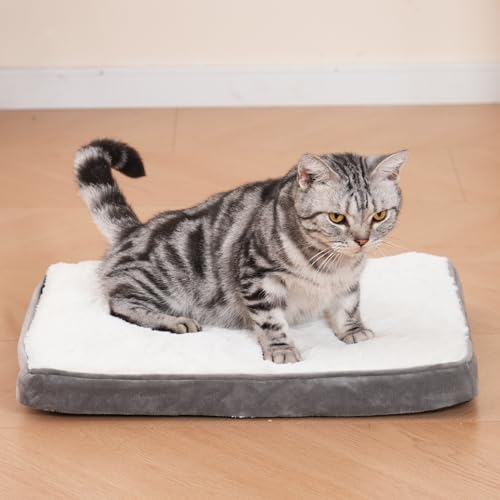 Self Warming Cat Bed Self Heating Cats Puppies Mat Pet Pad for Indoor Outdoor Pets with Non-Slip Bottom Washable (19.5 x 16 Inch) - size: 19.5 x 16 Inch