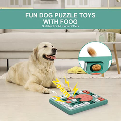 FOXMM Dog Puzzle Toys,Interactive Treat Puzzle Dog Toy for IQ Training & Mental Stimulating,Treat Puzzle Dispensing with Squeaky Design for Large Medium Smart Dogs - style: L-Level 4
