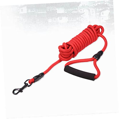 Toyvian Heavy Duty Dog Leash with Padded Handle Red Training Leash for Medium Large Dogs Ergonomic Grip for Comfort and Control for Training and Walking