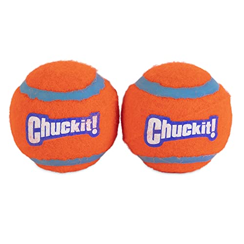 Chuckit! Dog Tennis Ball Dog Toy, Medium (2.5 Inch Diameter) for dogs 20-60 lbs, Pack of 2 - size: Medium - Pack of 2