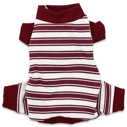 Dog Onesies for Small Dogs PJs Puppy Onesies Dog Clothes for Small Dogs Girl Boy Striped Pattern Pajamas, XS - size: X-Small (Under 3.3lb)