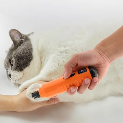 Dog Nail Grinder, 5 Speed Pet Nail Grinder with Low Noise Below 45dB, USB Chargeable Dog Nail Trimmer with 2 LED Lights & LCD Display, for Pets of Different Sizes