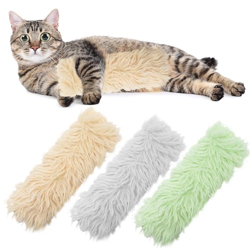 3 Pack Catnip Toys,Soft and Durable Cat Pillows Toys, Crinkle Sound Catnip Catnip Toys,Indoor Interactive Cat Kicker Toy, Companion Toys for Cats (Gray Set) - color: Green+Yellow+Gray