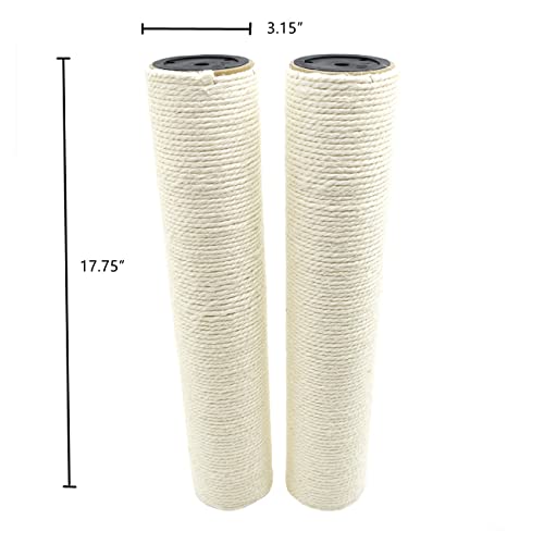 SHENGOCASE Cat Tree Tower Accessories Replacement Post 17.7" L, Ø 3.15" Pole with M10 Bolt, DIY Cat Scratching Post Pole - size: Ø 3.15“