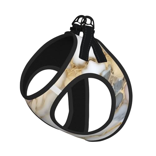 Marble Printing Dog Summer Harness,Soft Light Puppy Vest,Breathable Pet Harness Reflective for Easy Walking - color: Without Accessories, size: Medium