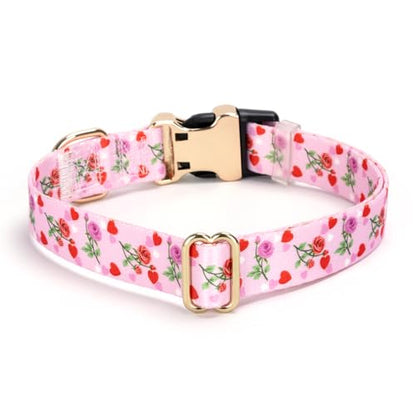 Personalized Custom Customized Silent No Jingle Dog Collar with Engraved ID Dog Name Phone Number/Dog Collars for Puppy X-Small Small Medium Large X-Large Boy Girl Dogs-Rose Heart-XS - color: 11 Rose Heart, size: X-Small (0.6" *7.8"-11.8")