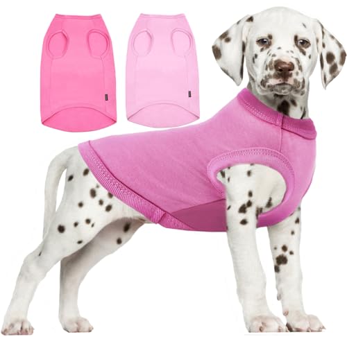 Dog Pink Shirts for Small Dogs,Blank Plain Pink Cotton Shirt,S Pink Rose - color: Pink & Rose, size: Small
