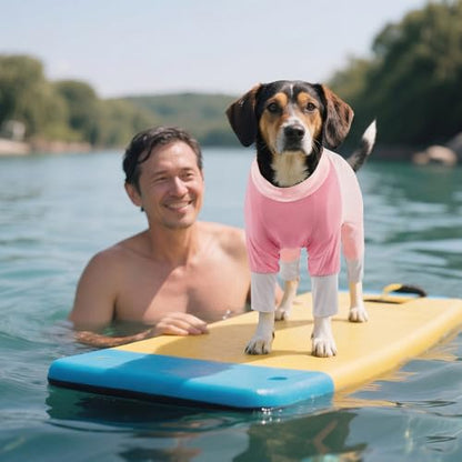 UV Protection Dog Shirt for Summer Lightweight, Stretchable, and Quick-Drying Keeps Your Dog Cool and Safe from Sun Damage RedPink XL - color: RedPink, size: XL