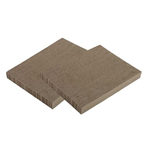 Necoichi Cardboard Cat Scratcher Bed for Indoor Cats - Cat Scratching Board (16" Wide, c. Replacement 2 Pads) - size: 16" Wide
