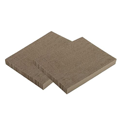 Necoichi Cardboard Cat Scratcher Bed for Indoor Cats - Cat Scratching Board (16" Wide, c. Replacement 2 Pads) - size: 16" Wide