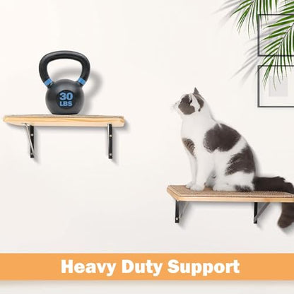 Strong Cat Shelves Stairs for Wall Mounted, 1P Cat Shelf& 2PCS 4 Steps Stairway with Sisal Rope Scratching for Cats Perch Platform, Wall Ladder Furniture - color: 3 in 1