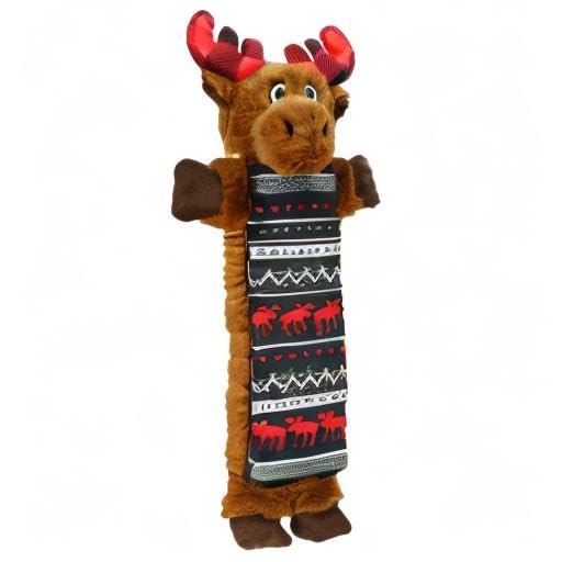 Lazy One Moose Squeaky Dog Toy, Soft Crinkle Toy for Dogs, Durable Fabric for Small, Medium, and Large Breeds - color: Moose Dog Toy