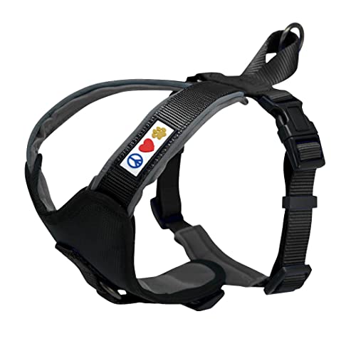 Pawtitas Reflective Padded Dog Harness for X-Small Dogs – Adjustable Puppy Step-in Vest | Fits Chest 14–18 in | No Pull Training Harness | XS | Black - color: Black, size: X-Small (Pack of 1)
