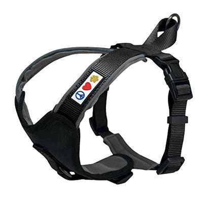 Pawtitas Reflective Padded Dog Harness for X-Small Dogs – Adjustable Puppy Step-in Vest | Fits Chest 14–18 in | No Pull Training Harness | XS | Black - color: Black, size: X-Small (Pack of 1)