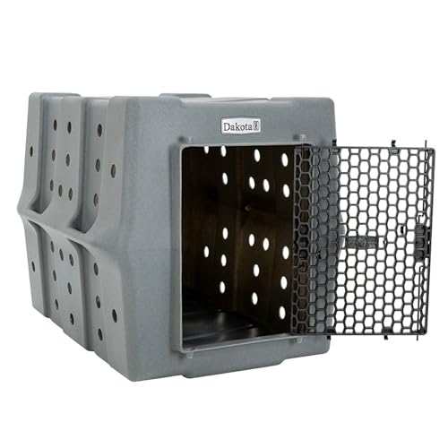 Dakota 283 Crate - Canine Rough and Tough Economy Kennel (Dark Granite, Large) - color: Dark Granite, size: Large