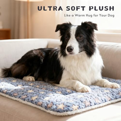 Dog Blankets for Medium Dogs, 2-Pack Washable Plush Pet Mat - Soft & Warm Reversible Puppy Blankets for Couch, Bed, Crate& Travel Carrier - size: 43"x29"