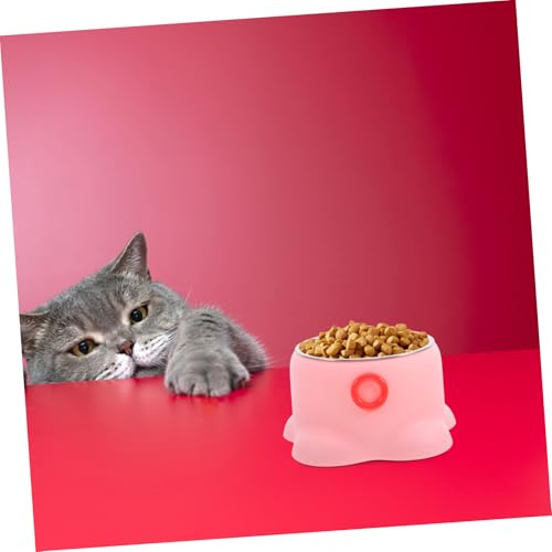 VICASKY Stainless Steel Pet Bowl Cat Water Bowl -Spill Portable Dog Dish Indoor Outdoor Use - color: Pink