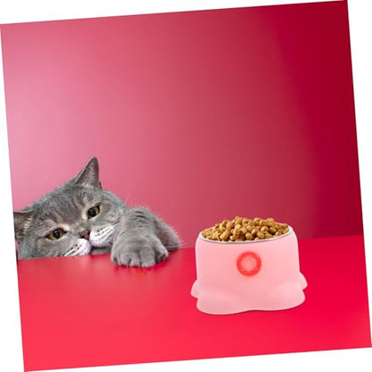 VICASKY Stainless Steel Pet Bowl Cat Water Bowl -Spill Portable Dog Dish Indoor Outdoor Use - color: Pink