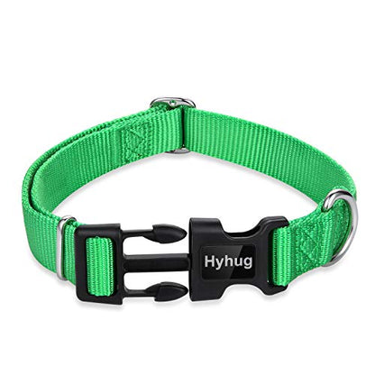 Small Dog Collar Quick-Release Green| Heavy-Duty Nylon Puppy Collar, Adjustable & Durable Pet Supplies for Boy & Girl Dogs (Small, Lime Green) - color: Lime Green, size: Small