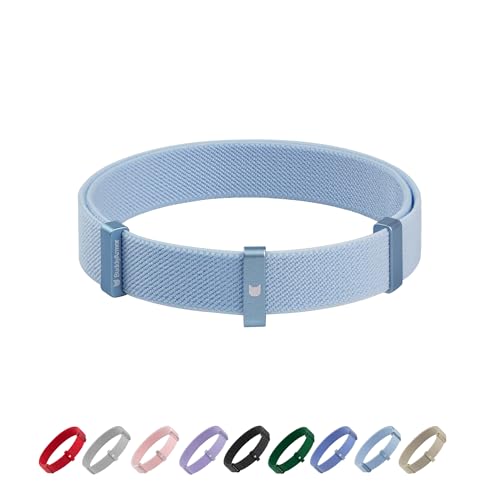 Safety Cat Collar - U.S. IDA Gold Awarding Design, Stretch Elastic Quick Release, Non Breakaway - Light Weight for Kitten, Neck Fit 7.8'-15.7' for All Small Large Cat,M(Sierra Blue) - color: Sierra Blue, size: M (7.8-15.7 inch)
