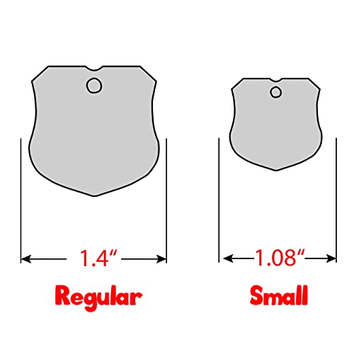 Personalized Dog Tag with 5 Lines of Custom Deep Engraved Durable Stainless Steel Pet ID Name Tag Designer Small Size Badge - size: Small, style: Badge