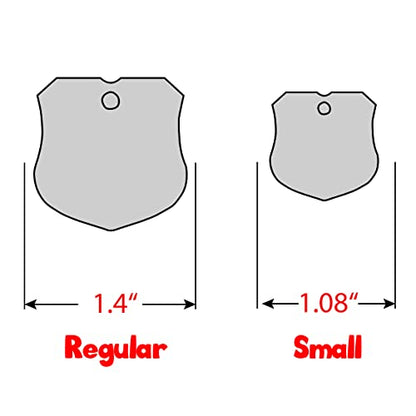 Personalized Dog Tag with 5 Lines of Custom Deep Engraved Durable Stainless Steel Pet ID Name Tag Designer Regular Size Badge - size: Regular, style: Badge