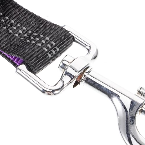 DOITOOL Hands Free Dog Running Leash Waist Belt Nylon Rope Leash for Medium Dogs Jogging Training with Safety Reflective Purple
