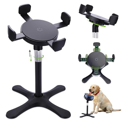 Elevated Dog Bowls for Large and Extra Large Dogs,Adjustable Width Dog Bowl Stand for 5.5-9.5" Wide Bowls,Food and Water Feeder,Single Holder with Tilted Height Adjust 12.4''-18.9'' (1 Pack) - size: D - Upgraded Dog Bowls Stand 1 Pack