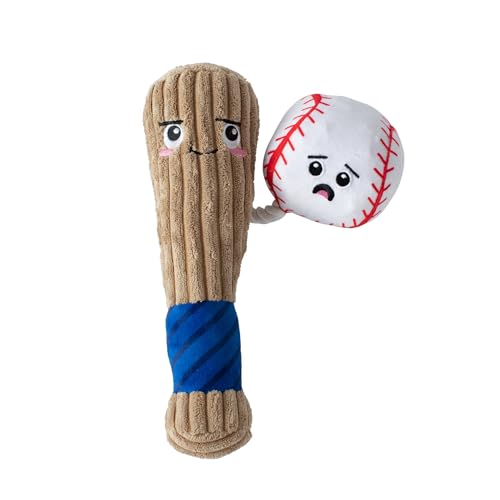 Fringe Studio Plush Dog Toy with Rope, Batter UP, Pet Shop Collection (314243) - color: Batter Up