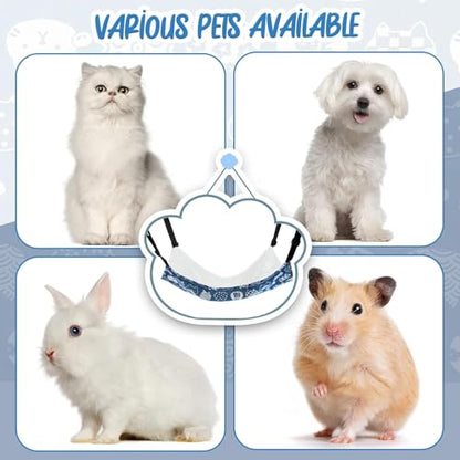 Cat Cage Hammock, Reversible for Use, Adjustable Pet Cat Bed, Soft Sleeping Cat Bed, Suitable for Cats, Puppies, Bunnies and Other Little Pets, Thickened Style, Blue, L(18.8 * 22.8in) - size: Large