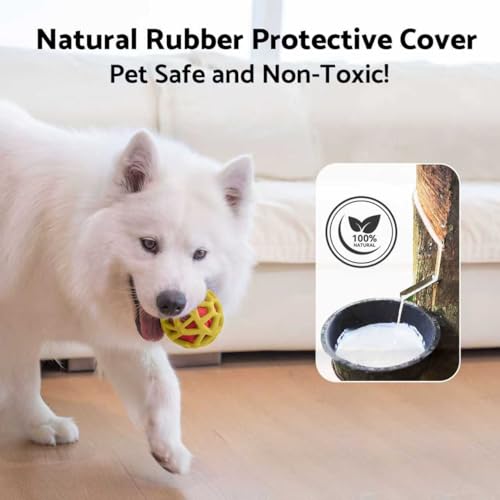 seagi Interactive Dog Toys – Durable Automatic Bouncing & Vibrating Interactive Dog Ball for Smart Play, Motion-Activated Moving Dog Toy for Small/Medium/Large Dogs,USB Rechargeable (Yellow) - color: Yellow