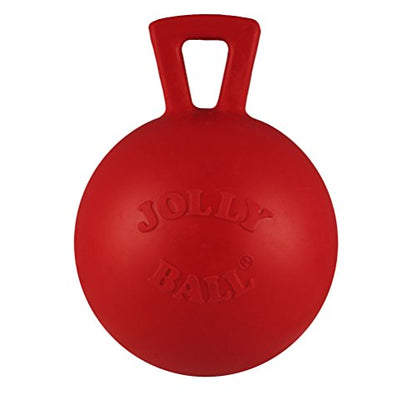 Jolly Pets Tug-n-Toss Heavy Duty Dog Toy Ball with Handle, 3 Inches/Mini, Red (403 RD) - color: Red, size: 3 in/Mini