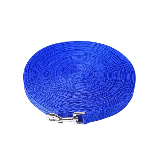 Dog Leash - Heavy Duty Nylon Long Dog Training Leash, Obedience Recall Training Agility Lead 6,15,23,33,50 & 100 FT (Blue, 100ft/30m) - color: Blue, size: 100ft/30m