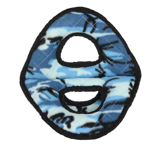 TUFFY- World's Tuffest Soft Dog Toy-Ultimate 3Way Ring-Camo Blue -Squeakers -Multiple Layers. Made Durable, Strong & Tough. Interactive Play (Tug, Toss & Fetch). Machine Washable & Floats - color: Camo Blue, style: 3-Way-Ring