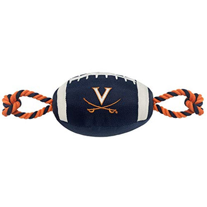 Pets First NCAA Nylon Football Dog Toy - color: Virginia Cavaliers
