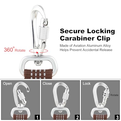 Plutus Pet Heavy Duty Dog Leash with Lockable Aluminum Carabiner, 4/6 Feet Long, Double-Sided Reflective Nylon, Padded Handle, for Puppy, Small, Medium and Large Dogs (Chocolate, 4/5" x 4') - color: Chocolate, size: 4/5" x 4'