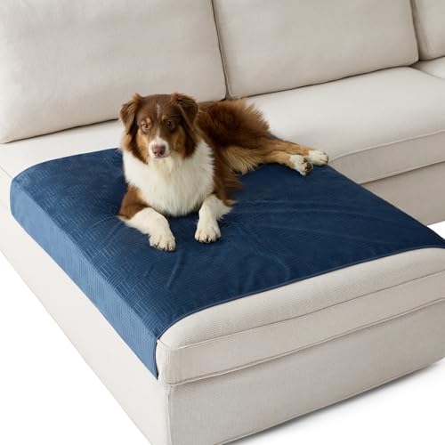 Bedsure Waterproof Couch Cover for Dogs Washable - Waterproof Blanket for Large Dogs Couch Sofa Cozy, Lightweight Furniture Protector for Pet Cat Quick Drying Puppy, Navy, 40x50IN - color: Navy, size: 40x50 inch