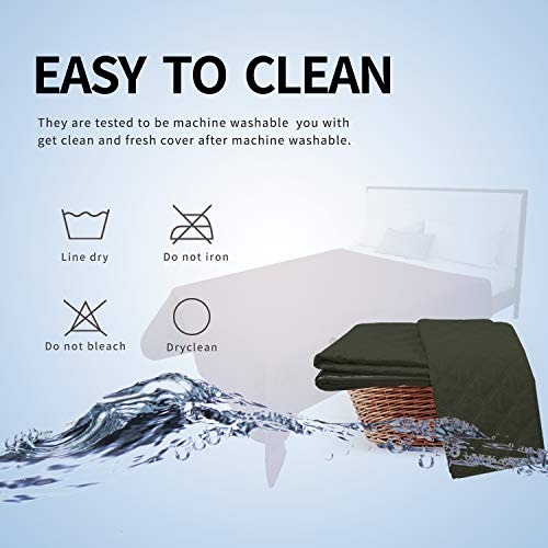 Easy-Going 100% Waterproof Dog Bed Cover, Non-Slip Pet Blanket for Furniture, Washable Couch Cover, Repleasement Sofa Cover (52X82 in,Dark Green) - color: Dark Green, size: 52x82 in