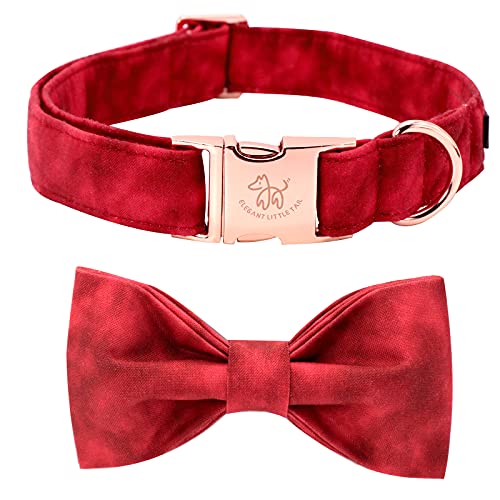 Elegant little tail Christmas Dog Collar,Puppy Collar, Male or Female Dog Collar with Bow Adjustable Soft Bow tie Dog Collars for X-Small Dogs - color: Red Colorful, size: X-Small (Pack of 1)