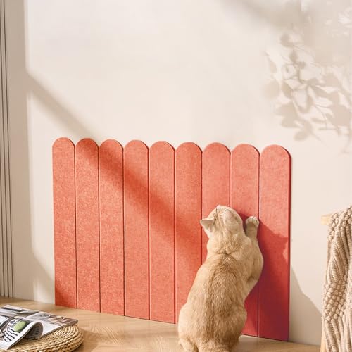 Cat Scratcher, Wall Scratchers for Indoor Cats, Vertical Scratching Posts, Cat Scratching Board, 3 Pieces Set Cat Scratch Furniture Protector (Orange) - color: Orange