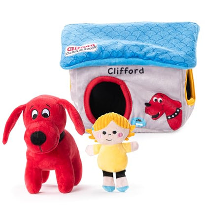Plush Squeaky Dog Toy – Soft Crinkle Dog Toy with Squeaker for Small Dogs and Puppies –Puppy Plush Chew Toys, Cute Toys for for Puppies with Squeaker (Cozy House) - color: Cozy House