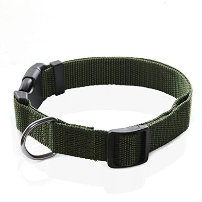 SALO Nylon Dog Collar, Adjustable Dog Collars for Medium Large Dogs, 1 Inch Wide (1" x 16-23", Green) - color: Green, size: 1"x 16-23"