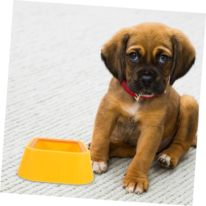 Toddmomy Spill Cat Water Bowl Floating PET Water Dispenser Splash Proof Yellow PET Bowl for Drinking - color: Yellow