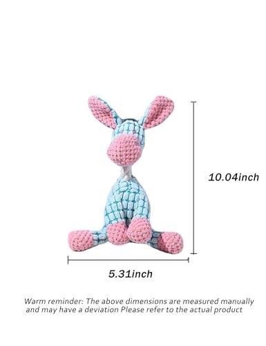 Upgraded Indestructible Dog Plush Toy - Squeaky Chew Pet Supplies for Aggressive Chewers & Teething Blue - color: Blue, size: Small