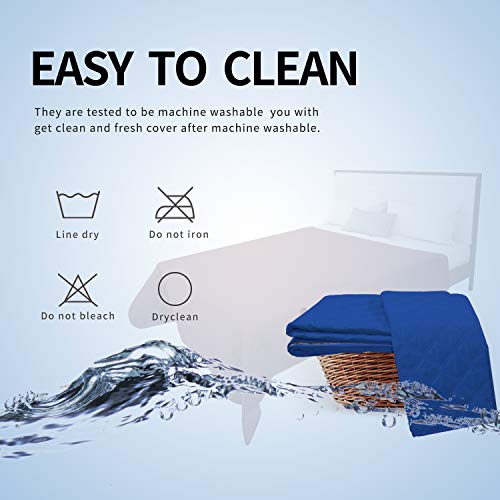 Easy-Going 100% Waterproof Dog Bed Cover, Non-Slip Pet Blanket for Furniture, Washable Couch Cover, Repleasement Sofa Cover (52X82 in,Classic Blue) - color: Classic Blue, size: 52x82 in