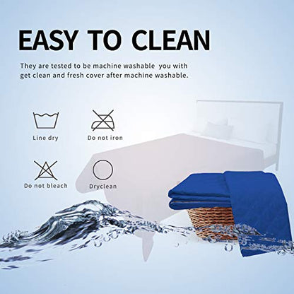 Easy-Going 100% Waterproof Dog Bed Cover, Non-Slip Pet Blanket for Furniture, Washable Couch Cover, Repleasement Sofa Cover (52X82 in,Classic Blue) - color: Classic Blue, size: 52x82 in