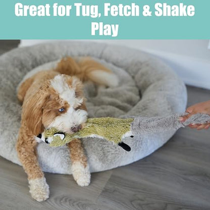 SPOT Skinneeez Raccoon 23 Inch Stuffing-Free Dog Toy – Soft Plush Tug Toy with Two Squeakers for Medium and Large Dogs – Mess-Free Interactive Chew Toy - style: Raccoon