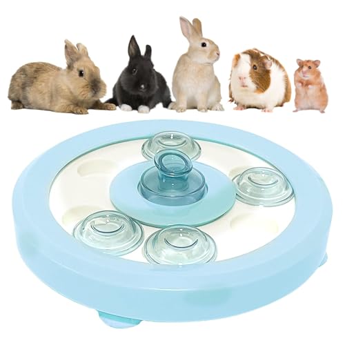kathson Bunny Enrichment Toys Rabbit Foraging Toy Small Animal Treat Dispenser Hamster Puzzle Feeder Guinea Pig Interactive Toys Mental Stimulation for Ferret Chinchila Cat Dog - color: Blue