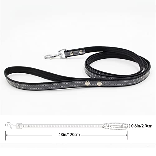 Custom Personalized Reflective Cat Dog Collar and Leash Set with Engraved Name Plate Black Puppy Kitty Dog Cat Collar and 4 FT Leash Set for Small Medium Large Girl Boy Dogs Cats - color: Black, size: XXL (16.5-20.5in)